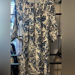 😍Valentina Naldi Floral Blue and White Women's Dress size medium